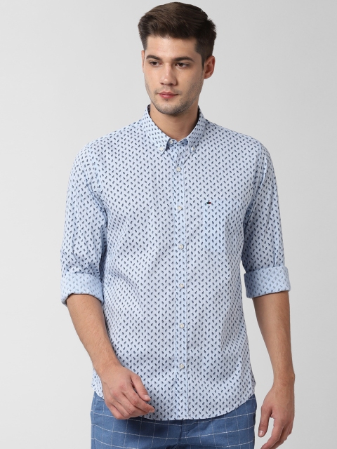 

Peter England Casuals Men Blue Slim Fit Printed Casual Shirt