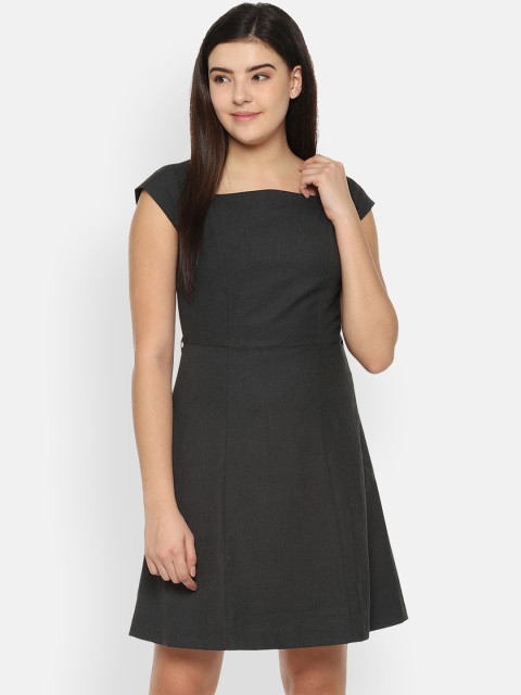

Allen Solly Woman Grey Solid Fit and Flare Dress