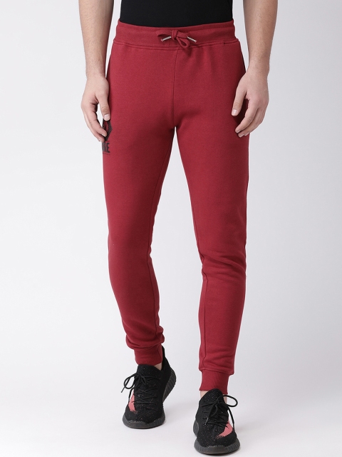 

Club York Men Maroon Solid Bootcut Joggers