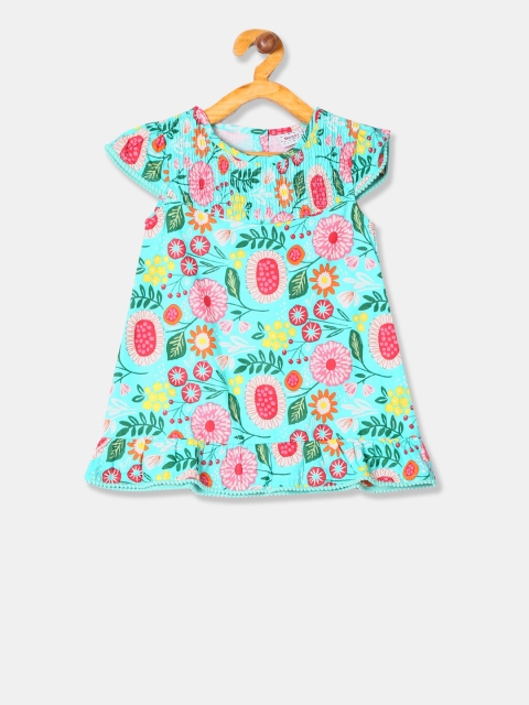

Donuts Girls Green Printed A-Line Dress