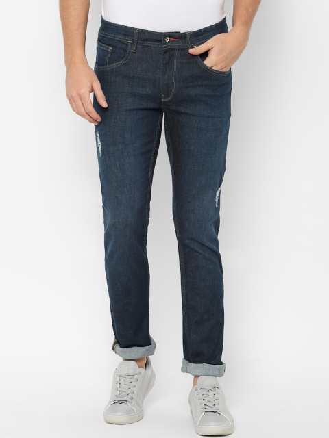 

Allen Solly Sport Men Blue Skinny Fit Mid-Rise Low Distress Stretchable Jeans