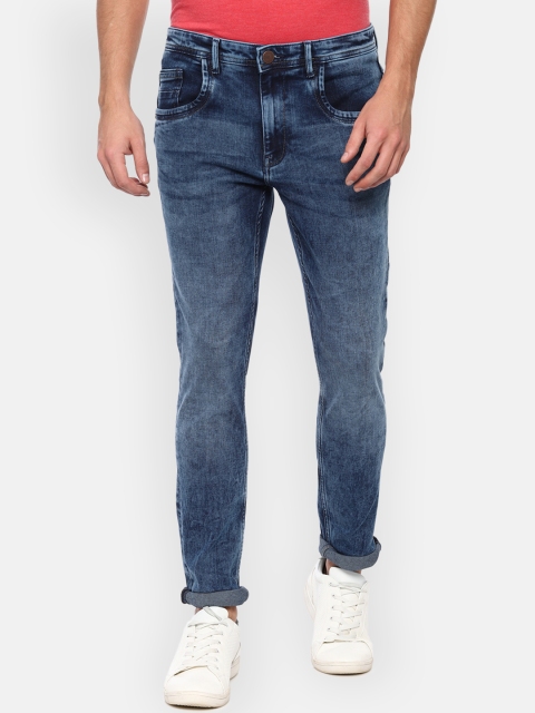 

V Dot Men Blue Skinny Fit Mid-Rise Clean Look Stretchable Jeans