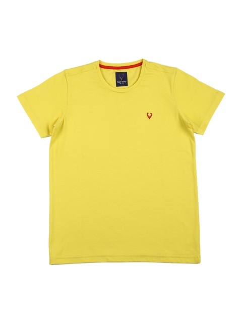 

Allen Solly Junior Boys Yellow Solid Round Neck T-shirt