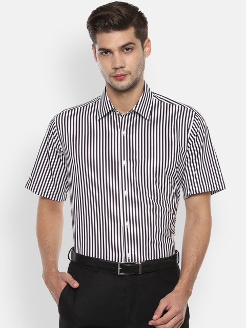 

Van Heusen Men White Regular Fit Striped Formal Shirt