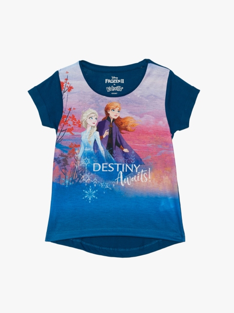 

Kids Ville Frozen featured Blue Tshirt for Girls