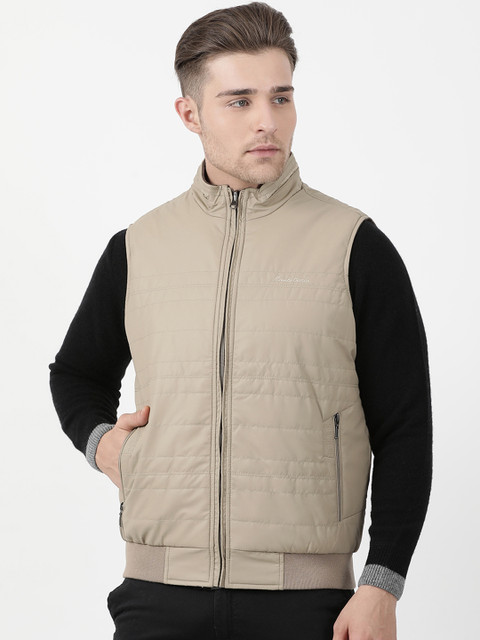

Monte Carlo Men Solid Bomber Jacket, Beige