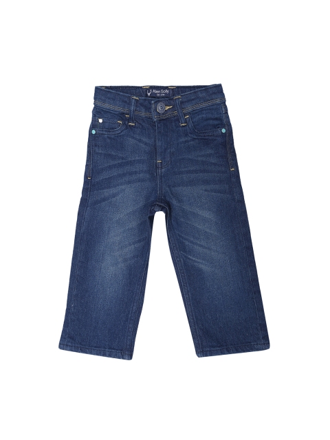 

Allen Solly Junior Boys Blue Regular Fit Mid-Rise Clean Look Jeans