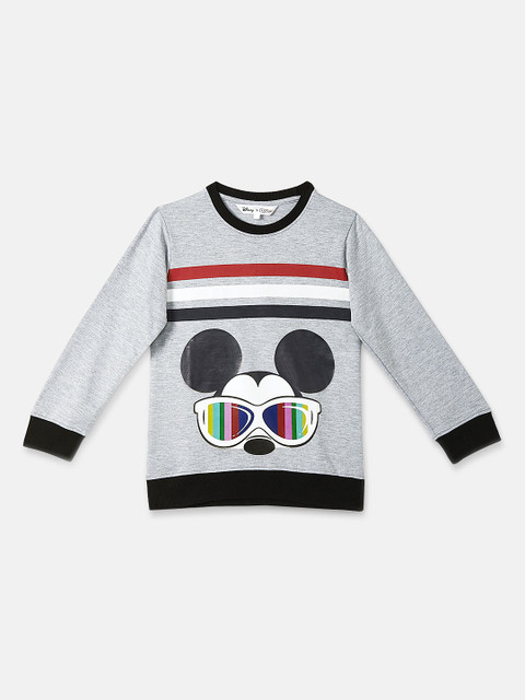 

DISNEY X ZILINGO Boys Grey Printed Round Neck T-shirt