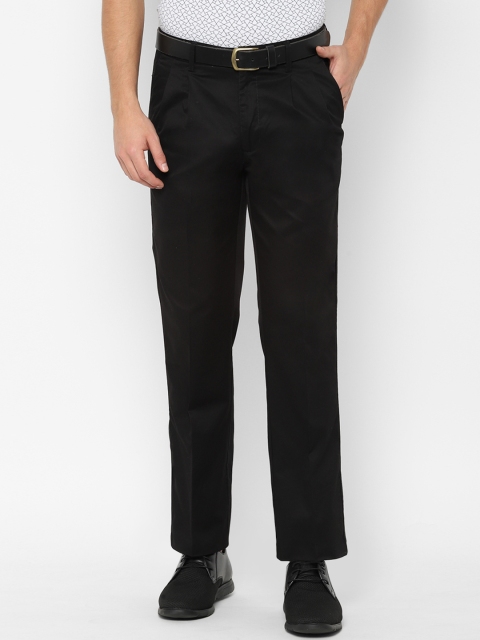 

Allen Solly Men Black Regular Fit Solid Regular Trousers