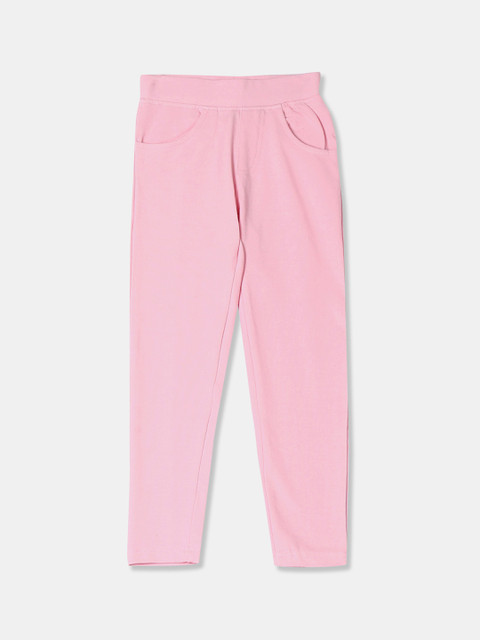 

Cherokee Girls Pink Solid Knitted Jeggings