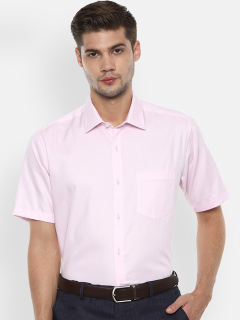 

Van Heusen Men Pink Regular Fit Solid Formal Shirt
