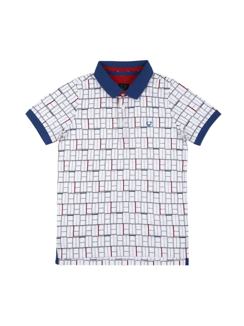 

Allen Solly Junior Boys White Printed Polo Collar T-shirt
