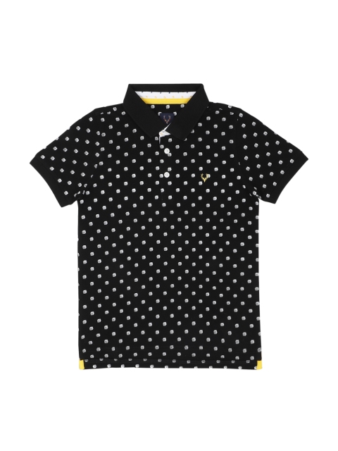 

Allen Solly Junior Boys Black Printed Polo Collar T-shirt