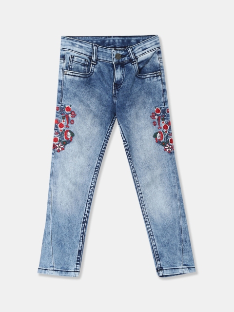 

Cherokee Girls Blue Slim Fit Mid-Rise Clean Look Stretchable Jeans