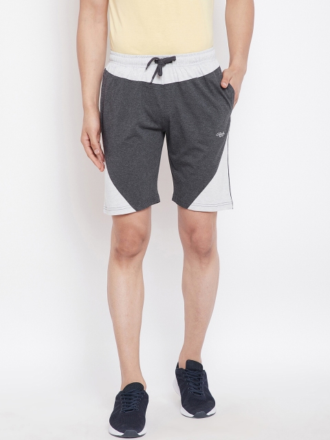

Adobe Men Grey Colourblocked Regular Fit Sports Shorts