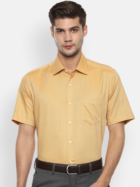 

Van Heusen Men Yellow Regular Fit Solid Formal Shirt