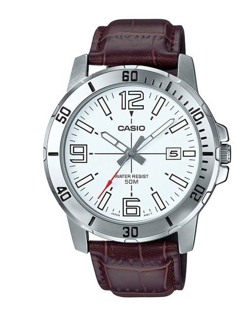 

CASIO Enticer Men White Analogue Watch A1372 MTP-VD01L-7BVUDF