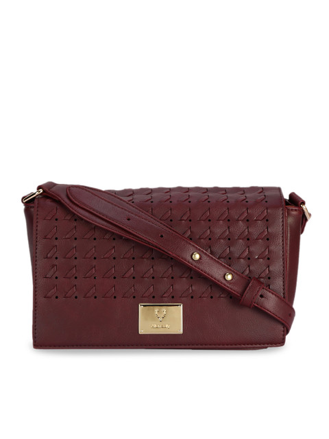 

Allen Solly Woman Burgundy Self Design Sling Bag