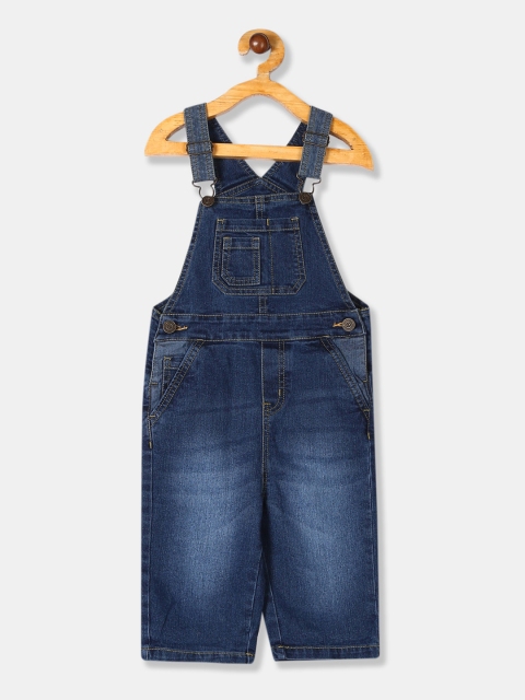 Cherokee Boys Blue Washed Denim Pure Cotton Dungaree