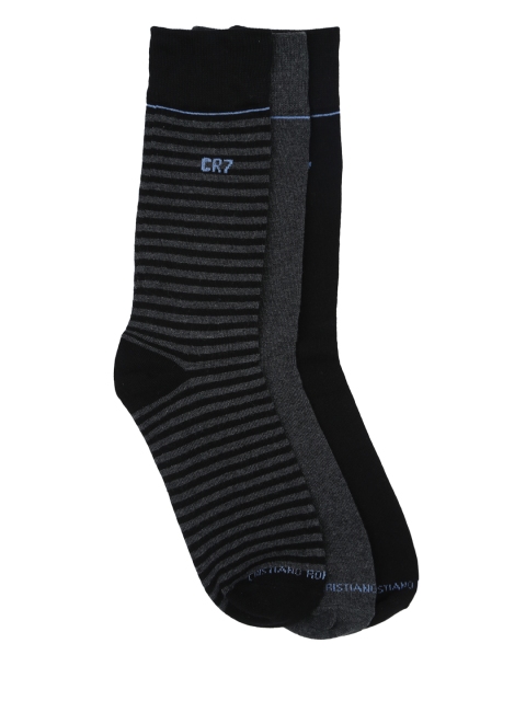 

CR7 Cristiano Ronaldo Men Pack of 3 Assorted Calf-Length Socks