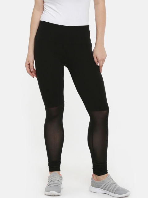 

Ajile by Pantaloons Women Black Solid Semi-Sheer Tights