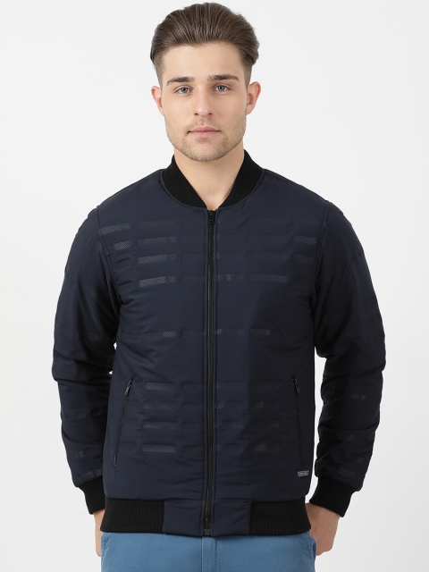 

Monte Carlo Men Blue Printed Bomber Jacket