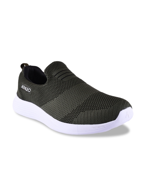 

Action Men Olive Green Synthetic Running Shoes