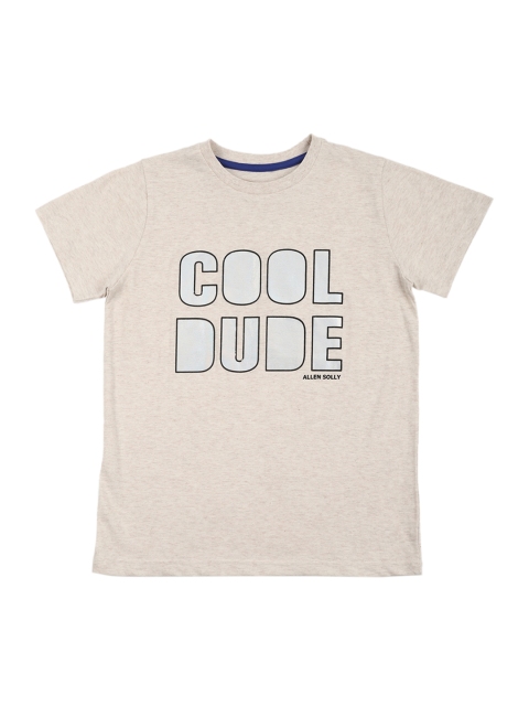 

Allen Solly Junior Boys Beige & Black Printed Round Neck T-shirt