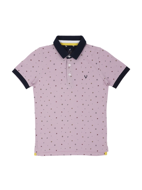 

Allen Solly Junior Boys Pink Printed Polo Collar T-shirt