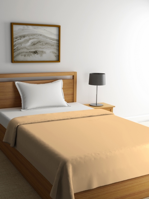 

STELLAR HOME Tan Solid AC Room 210 GSM Single Bed Blanket
