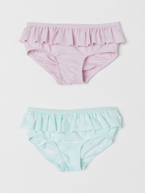 

H&M Girls 2-Pack Swim Pants 0686400002, Green