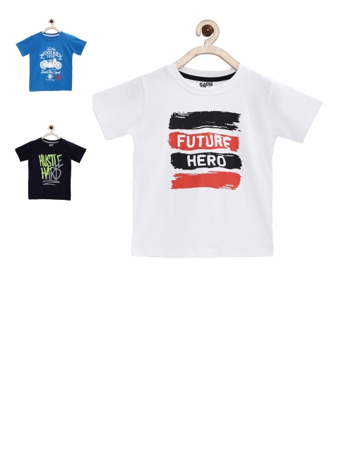 

Joven Boys Pack of 3 Printed Round Neck T-shirts, White