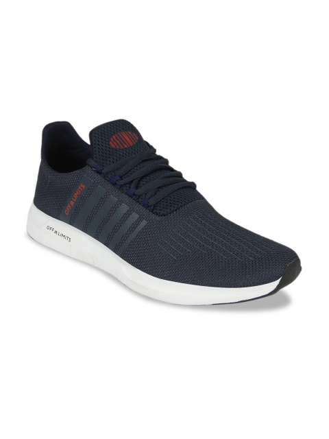 

OFF LIMITS Men Navy Blue Zoom Mesh Running Shoes