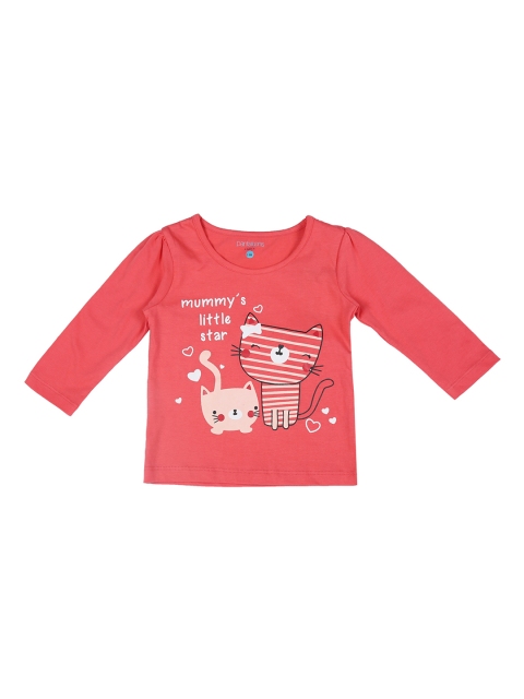 

Pantaloons Baby Girls Pink Printed Round Neck T-shirt