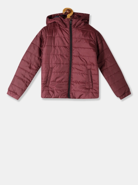 

Cherokee Boys Maroon Solid Puffer Jacket