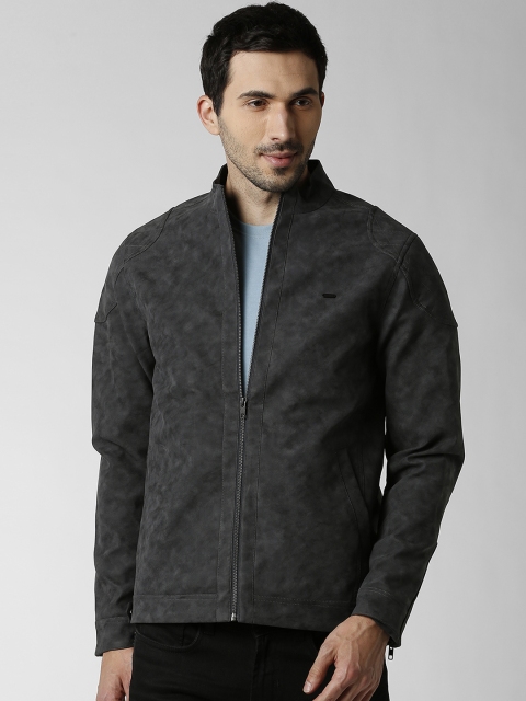 

Peter England Casuals Men Grey Solid Tailored Jacket