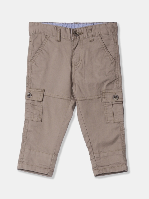 

Donuts Boys Beige Regular Fit Solid Cargos