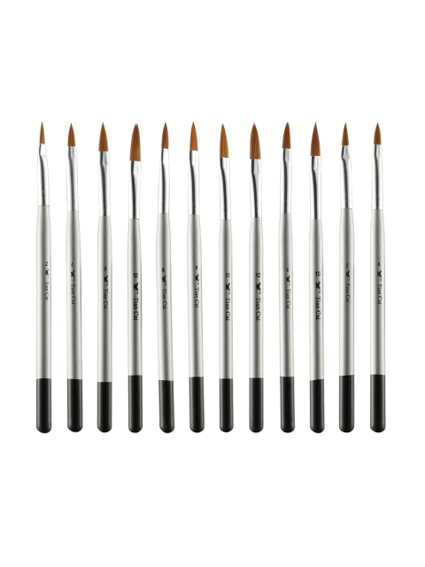 

Rozia Women Set of 12 Grey & Black Nail Art Brushes