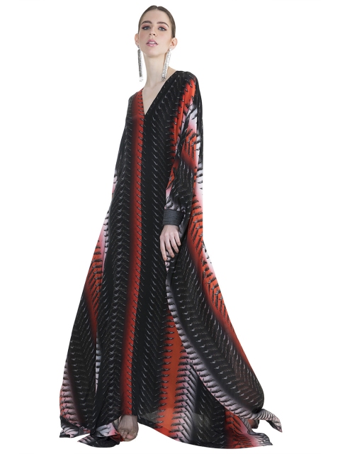 

Pernia Pop-Up Shop by Masaba X GOT Women Black & Red Striped Kaftan Kurta