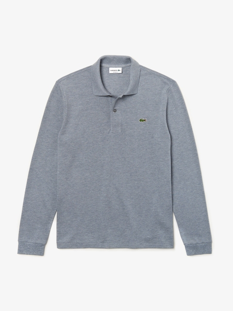 

Lacoste Men Grey Solid Polo Collar T-shirt