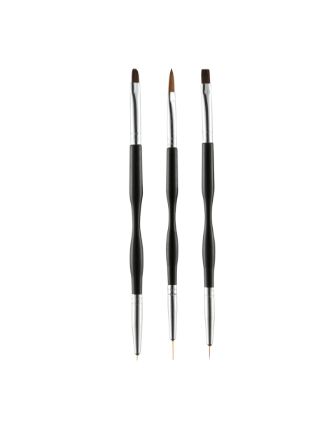 

Rozia Women Set of 3 Black Nail Art Detailing Striping & Blending Brushes