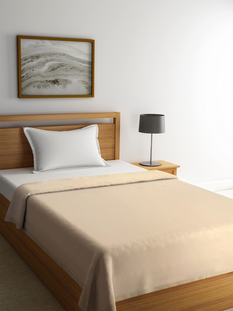 

Portico New York Cream-Coloured Solid AC Room 300 GSM Single Bed Blanket