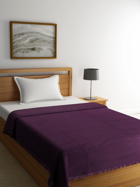 

Portico New York Purple Solid AC Room 300 GSM Single Bed Blanket