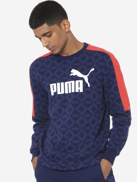 

Puma Men Blue Printed Sweatshirt