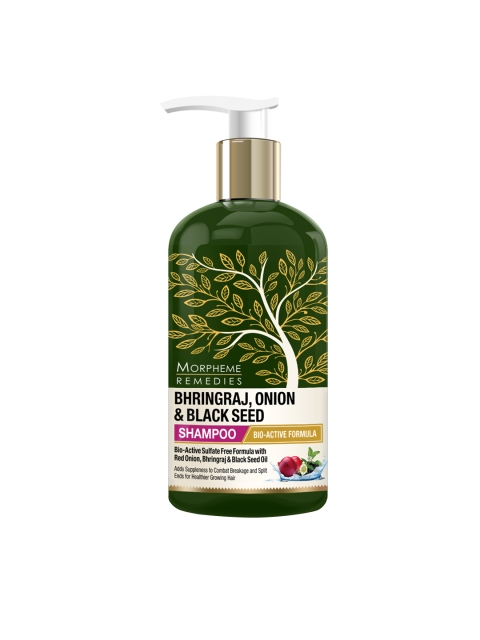 

Morpheme Remedies Unisex Bhringraj Onion & Black Seed Hair Shampoo 300ml, Green