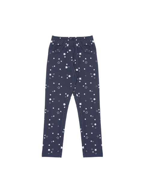 

Pantaloons Junior Girls Navy Blue & White Printed Jeggings