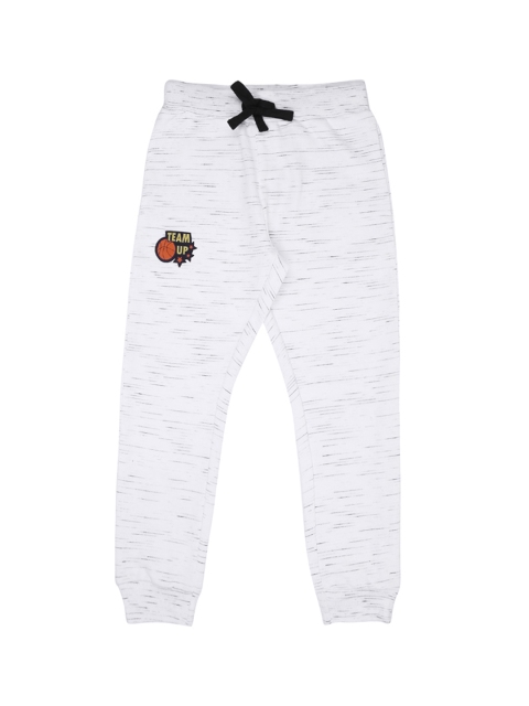 

Pantaloons Junior Boys Grey Solid Straight-Fit Joggers, White
