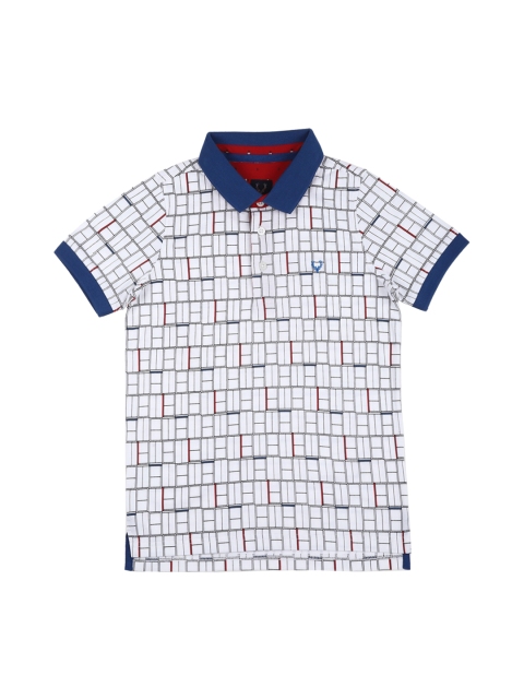 

Allen Solly Junior Boys White Printed Polo Collar T-shirt