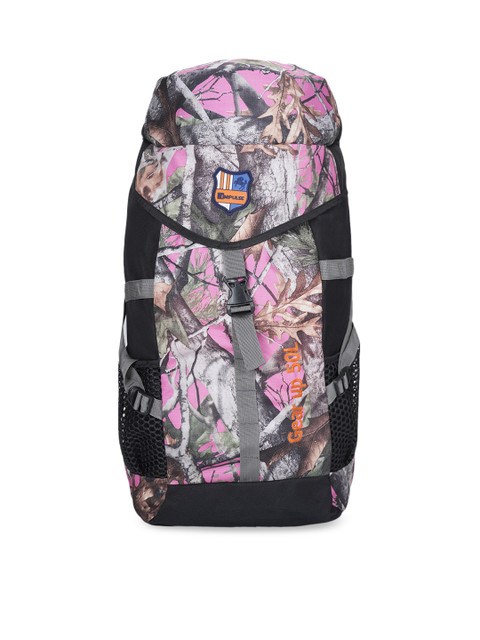 

Impulse Unisex Pink & Grey Printed Gear Up Rucksack