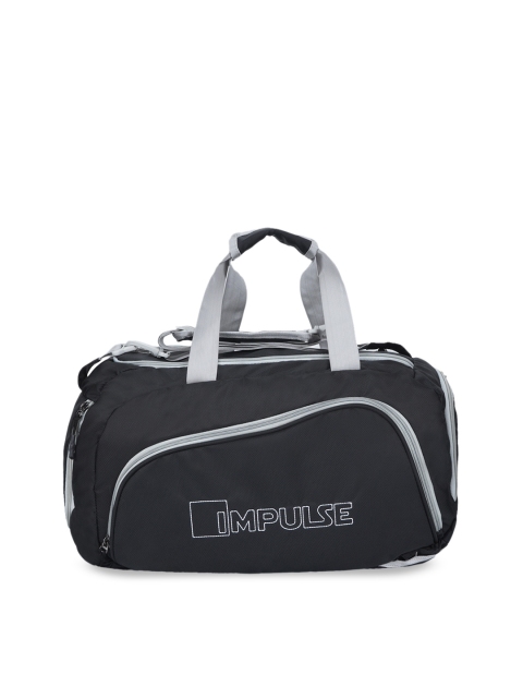 

Impulse Unisex Black Solid Large Duffel Bag